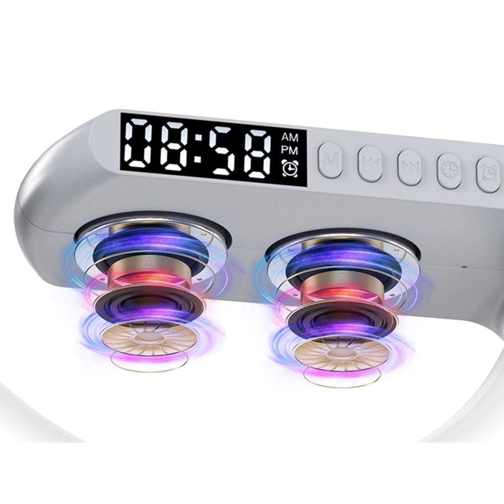 Incarcator Rapid Wireless 15W 4in1 SeveShop cu Ceas, Speaker, Lampa Smart LED RGB, Alarma Ceas cu Lumina de Trezire, Control Inteligent prin Aplicatie, Design Elegant si Compact, Compatibil Universal pentru iPhone, Samsung, Huawei, Alb Arctic