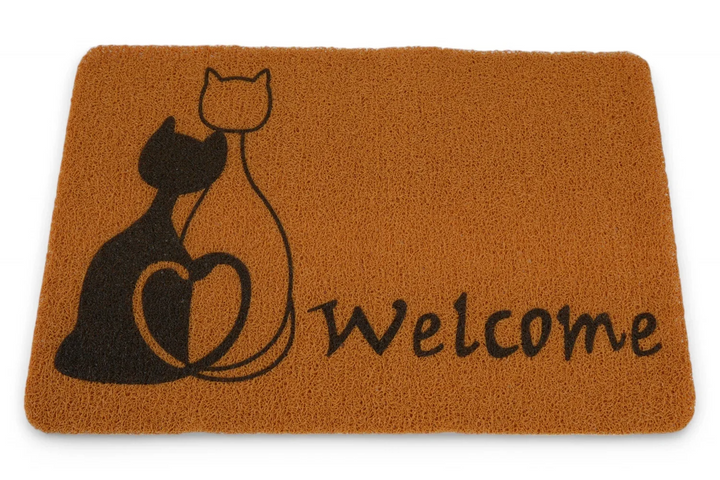 [MJ] Covor Antialunecare „Welcome” – Model Pisica, 40x60cm, Functional si Decorativ