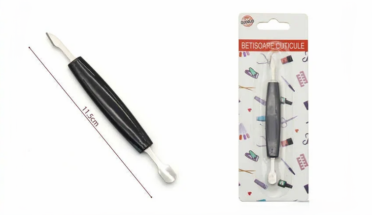 [MJ] Betisoare Cuticule 11.5 cm | Instrument Profesional pentru Manichiura | Curatare Precisa si Confortabila