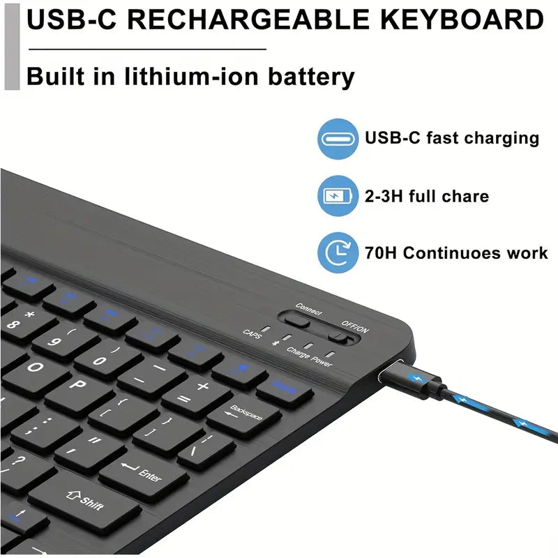 [MJ] Tastatura Wireless Multi-Device Negru – Conectivitate Eficienta si Confort Zilnic