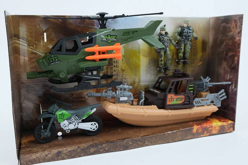 [MJ] Set Vehicule Militare – Masinute si Accesorii de Lupta pentru Aventuri Tactice